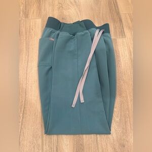 Figs Teal High Waisted Zamora scrub pants size small